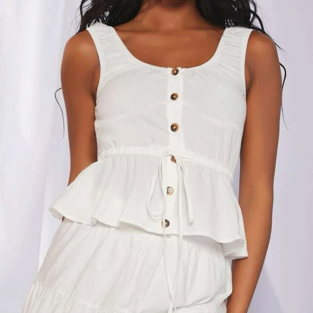 White linen top